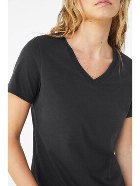T-Shirt Black  V-Neck Bella100% Cotton Size  Medium Comfort Fit